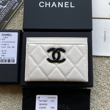 CC Card Holder 11CM White Caviar Black Hardware