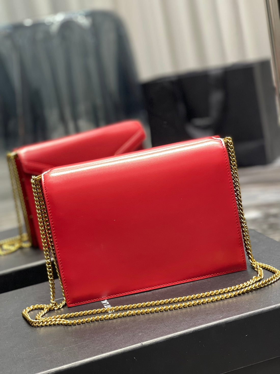 Cassandra 22 Chain Bag Red Calfskin