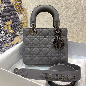 Small Lady 20 Gray Lambskin Shw