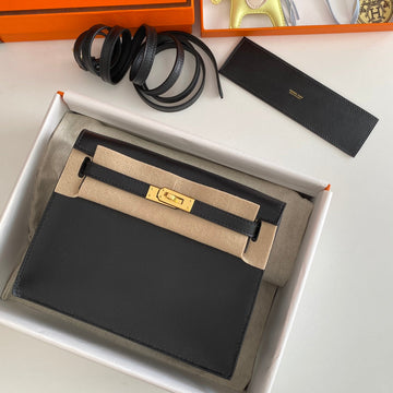 Kelly Danse Ii 22CM Black Evercolor Leather Ghw