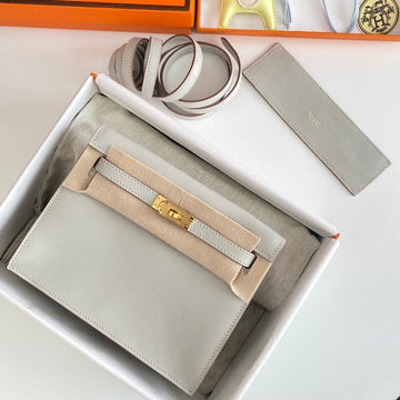 Kelly Danse Ii 22CM Light Grey Evercolor Leather Ghw