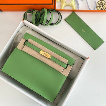 Kelly Danse Ii 22CM Green Evercolor Leather Ghw