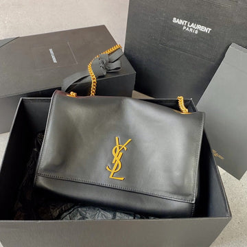 Kate Medium Reversible 28.5cm Black Calfskin Suede Calfskin