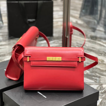 Mahattan In Box 29 Red Calfskin Gold Hardware