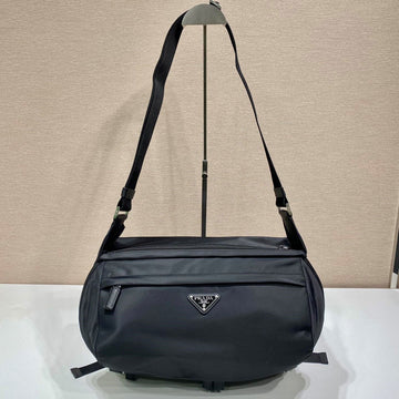 Prada Mini Messenger Bag 32CM Black Re-Nylon Leather