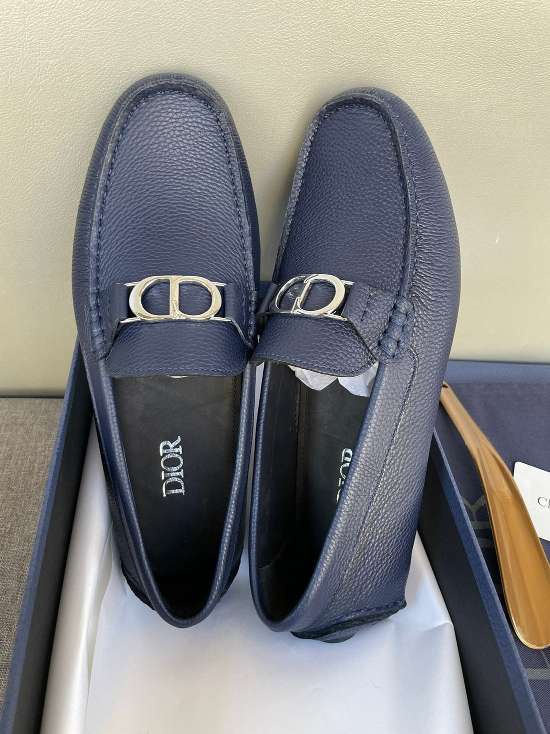 CD Odéon Loafer Navy Grained Calfskin