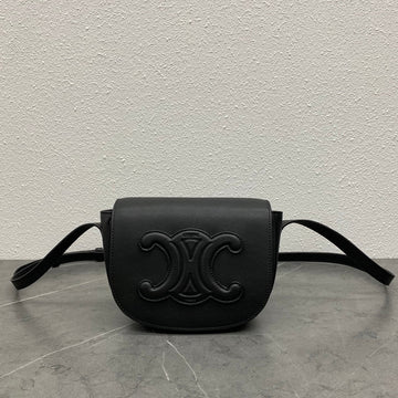 Folco Cuir Triomphe 18 In Black Calfskin