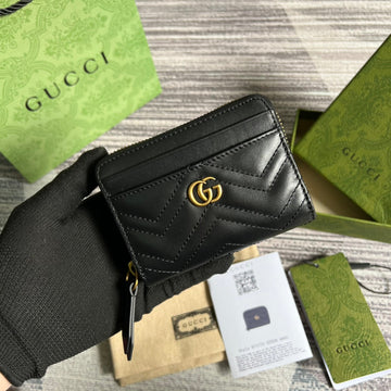 GG Marmont Mini 11 Wallet Black Calfskin