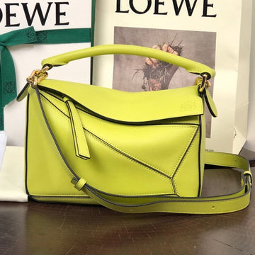 Small Puzzle 24 Bag In Classic Meadow Green Calfskin
