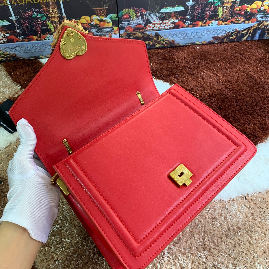 Devotion 24 Top-Handle Red Calfskin