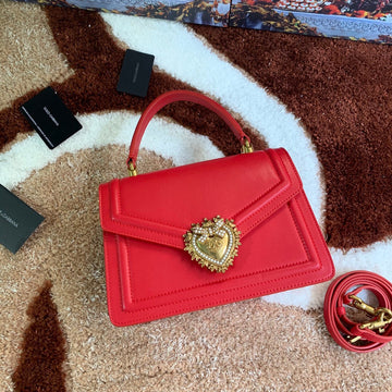 Devotion 24 Top-Handle Red Calfskin