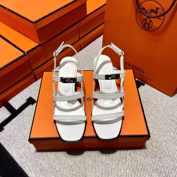 Mid -- Sandal White Calfskin