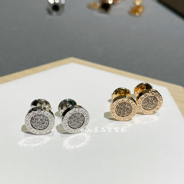 Bvl Earrings Cluster Pink Gold Diamond