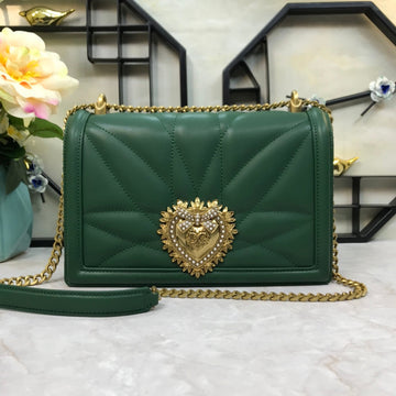 Large Devotion 26 Shouder Bag Dark Green Cafskin