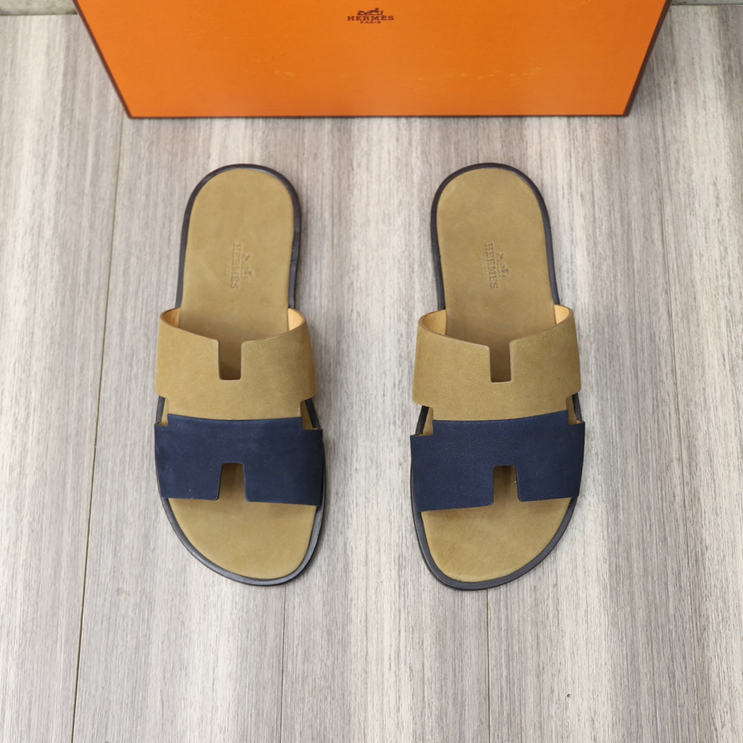 Hm Izmir Sandal Moss And Denim Suede