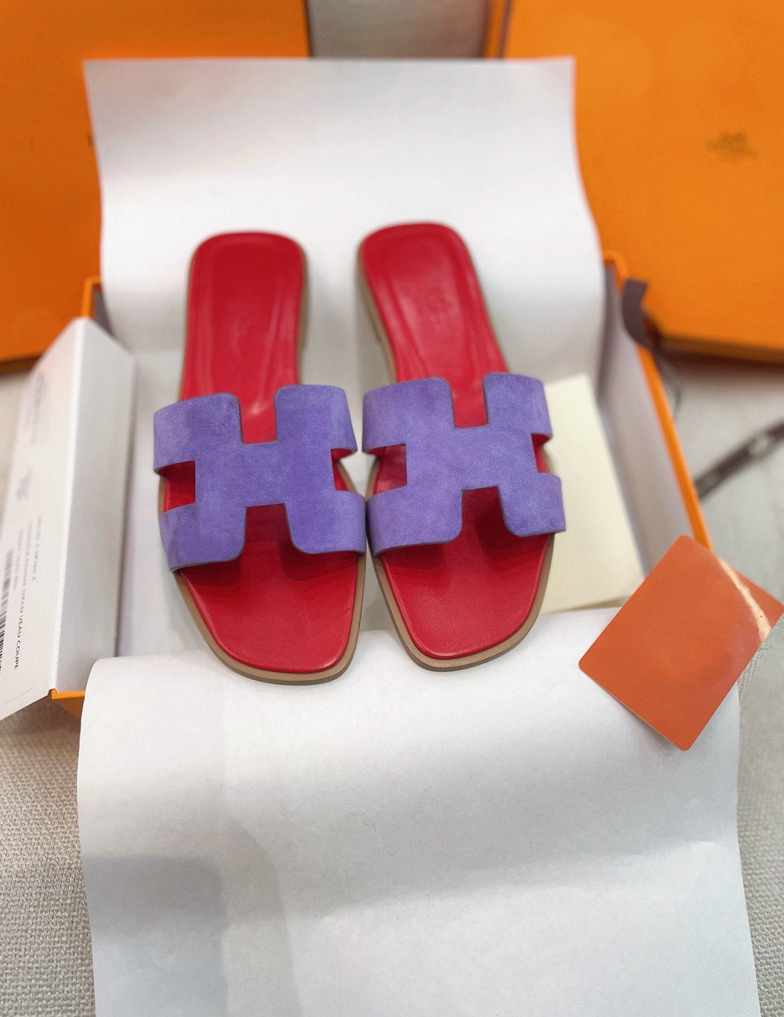 0RAN Sandal Red/Violet Suede