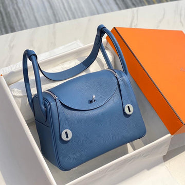 HM Lindy 26 Bag Azure Taurillon Clemence Leather