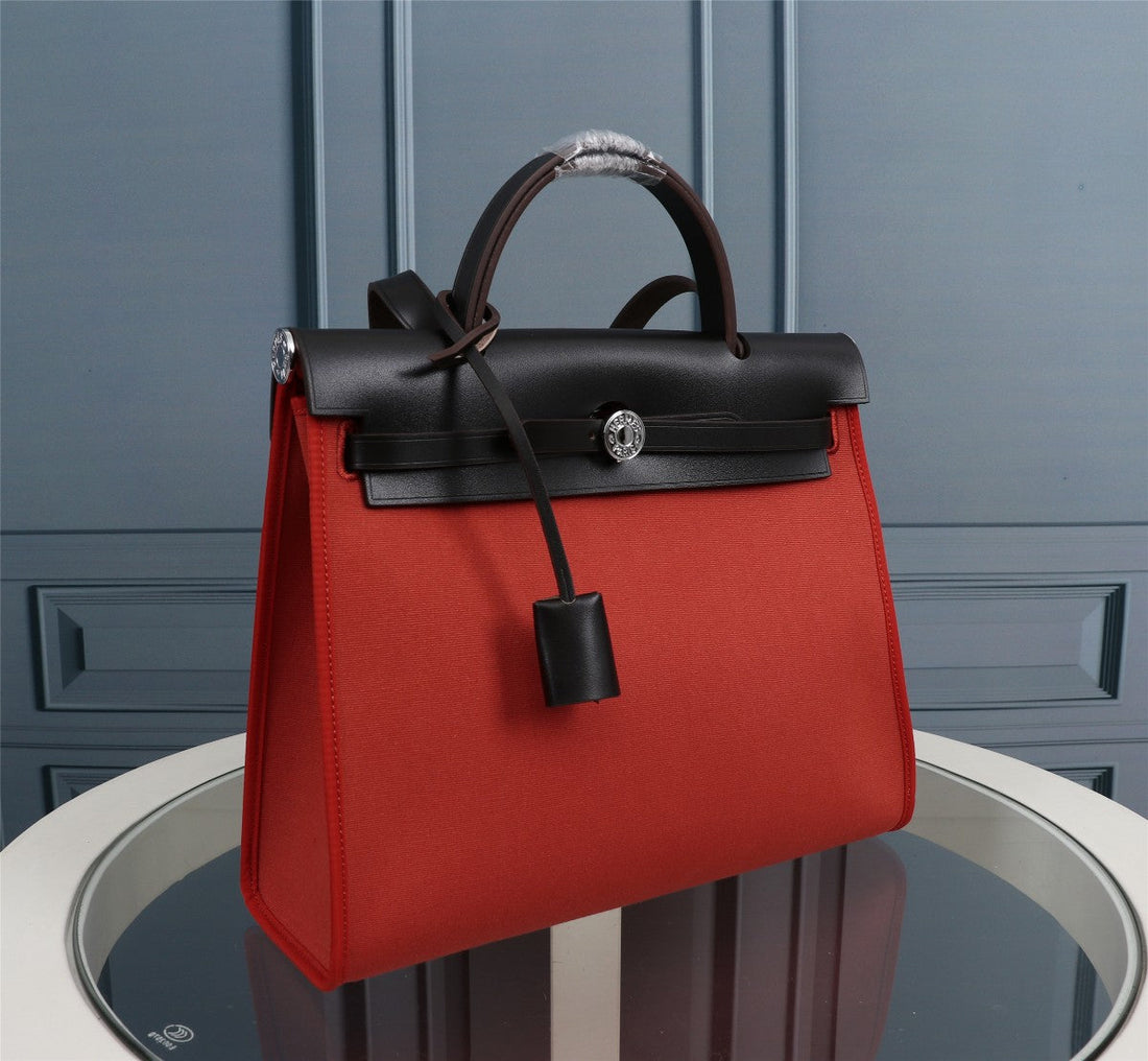 HM Herbag Zip 31 Red And Black Canvas