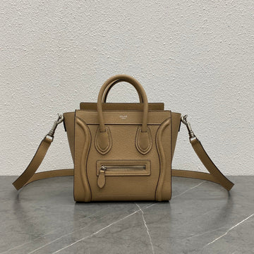 Celine Luggage Nano Bag 20CM Brown Cowhide