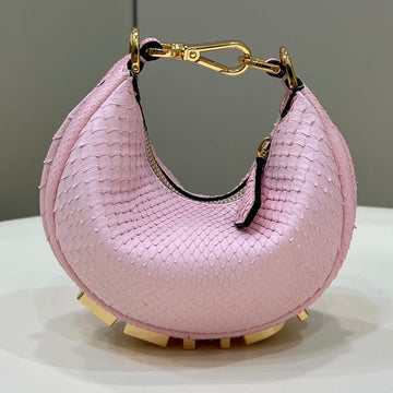 Fendigraphy Mini 16 Bag In Light Pink Calfskin Gold Hardware