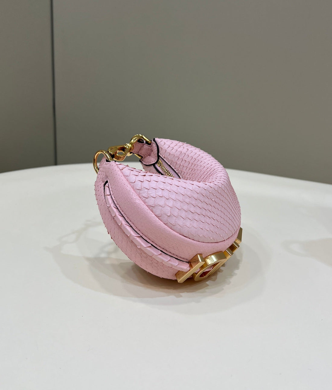 Fendigraphy Mini 16 Bag In Light Pink Calfskin Gold Hardware