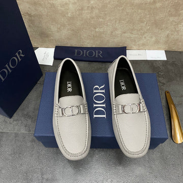 CD Odéon Loafer Pale Gray Grained Calfskin