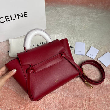 Fish Bag 24 Cherry Red Cowhide Leather