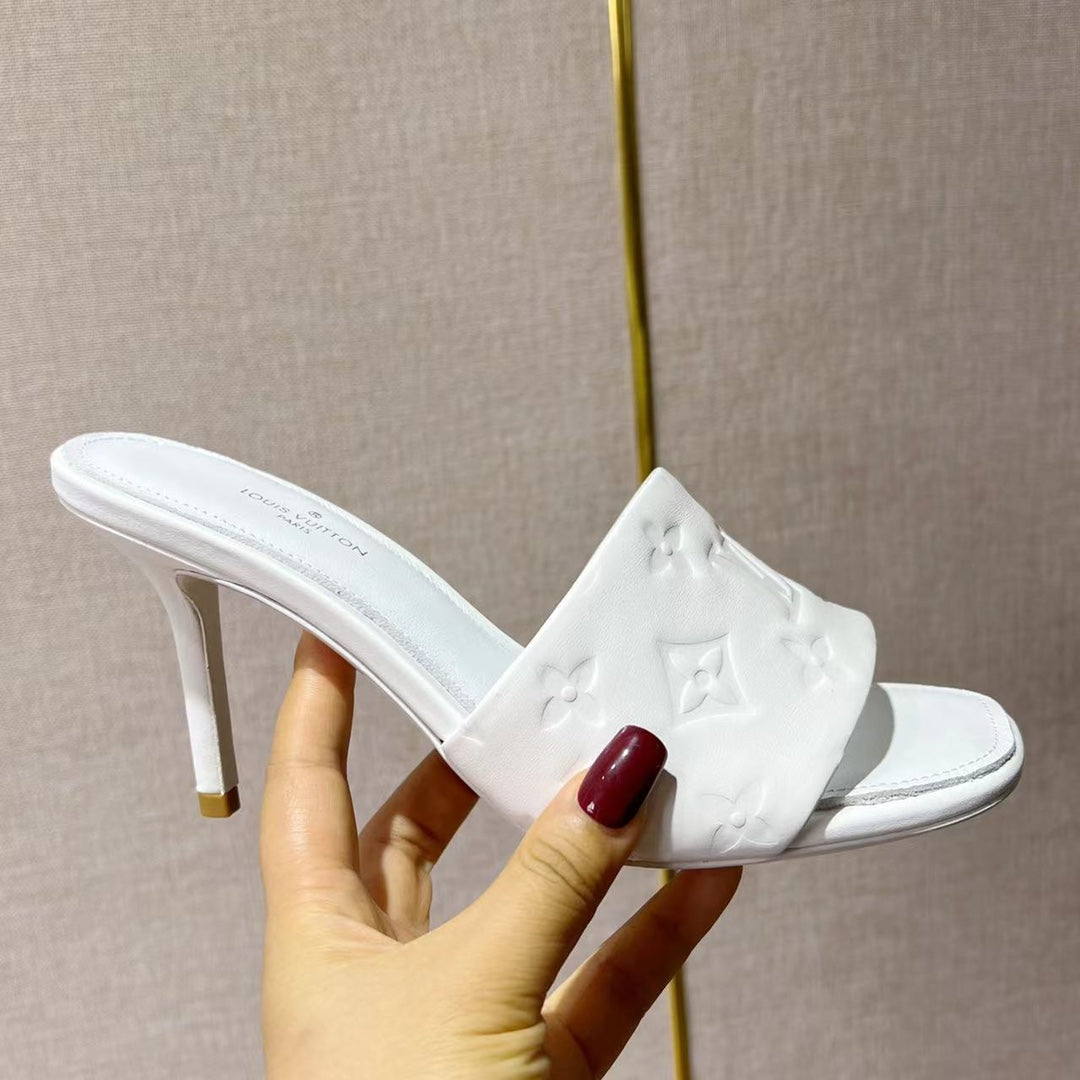 LV Neo Revival Mule 85MM White Cowhide