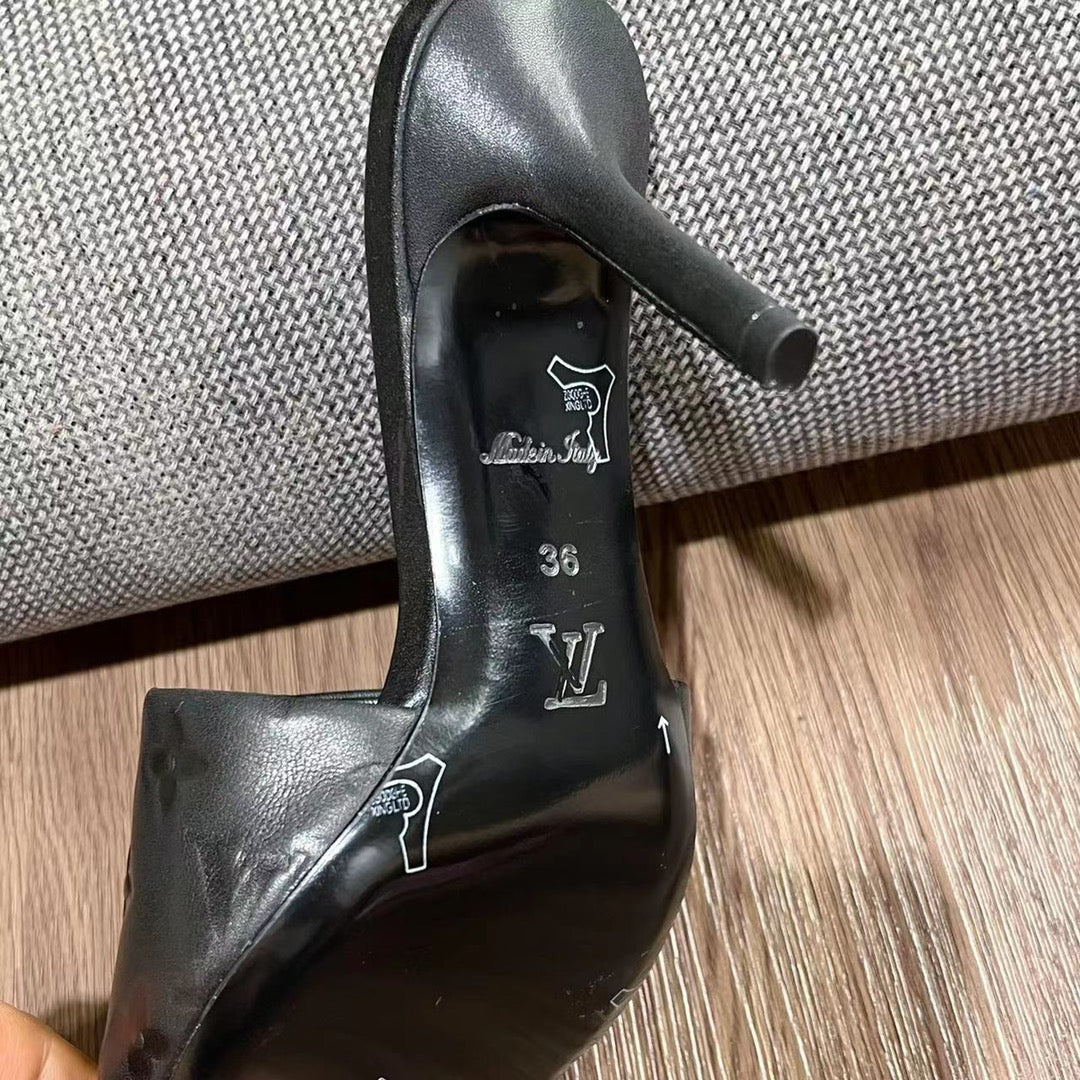 LV Neo Revival Mule 85MM Black Cowhide