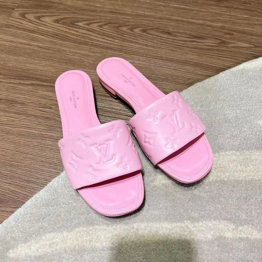 LV Neo Revival Flat Mule 15MM Pink Cowhide