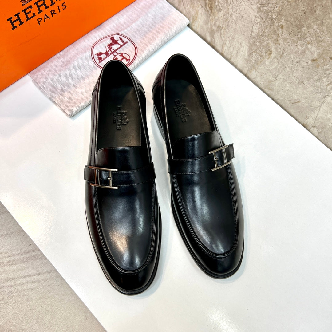 Hm Monterey Loafer Black Calfskin