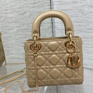 Mini Lady 17 Camel Lambskin