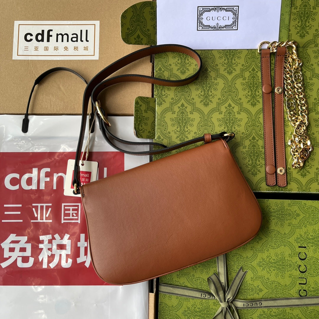 Blondie Shoulder Bag 28 In Bronze Brown Lambskin Gold Hardware