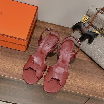 Slingback Sandal Eternite 75 Burnt Umber Lambskin