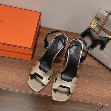 Slingback Sandal Eternite 105 Black Mix Silver Lambskin