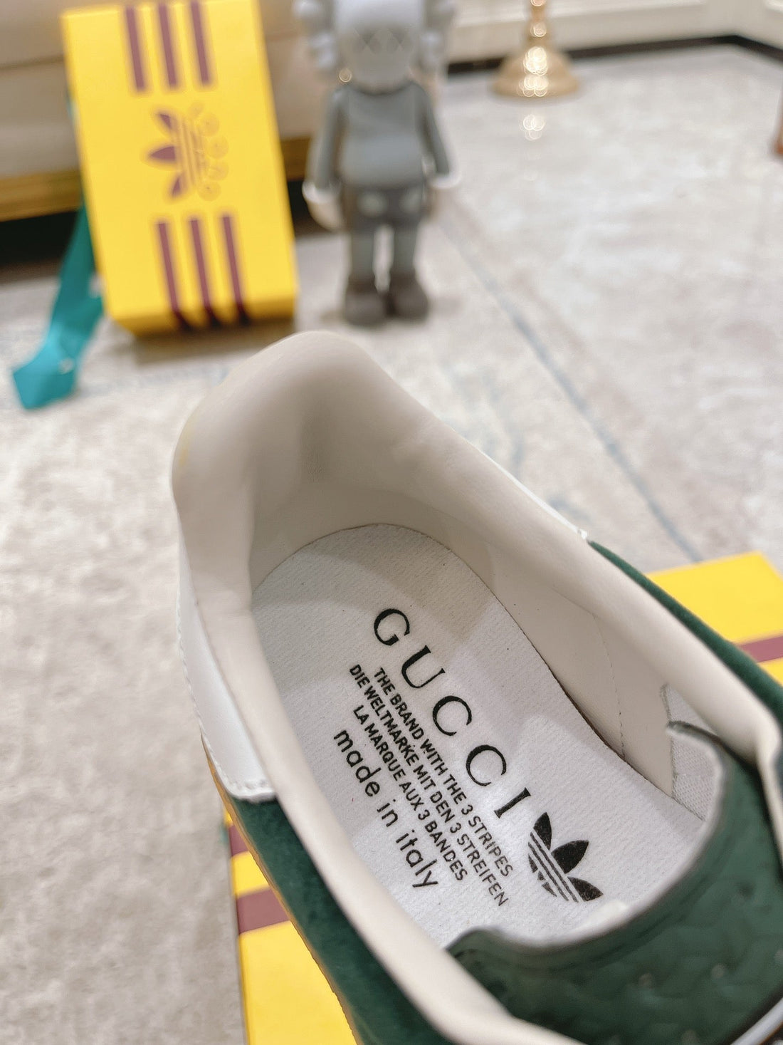 GG & Adidas Gazelle Sneaker Green Suede