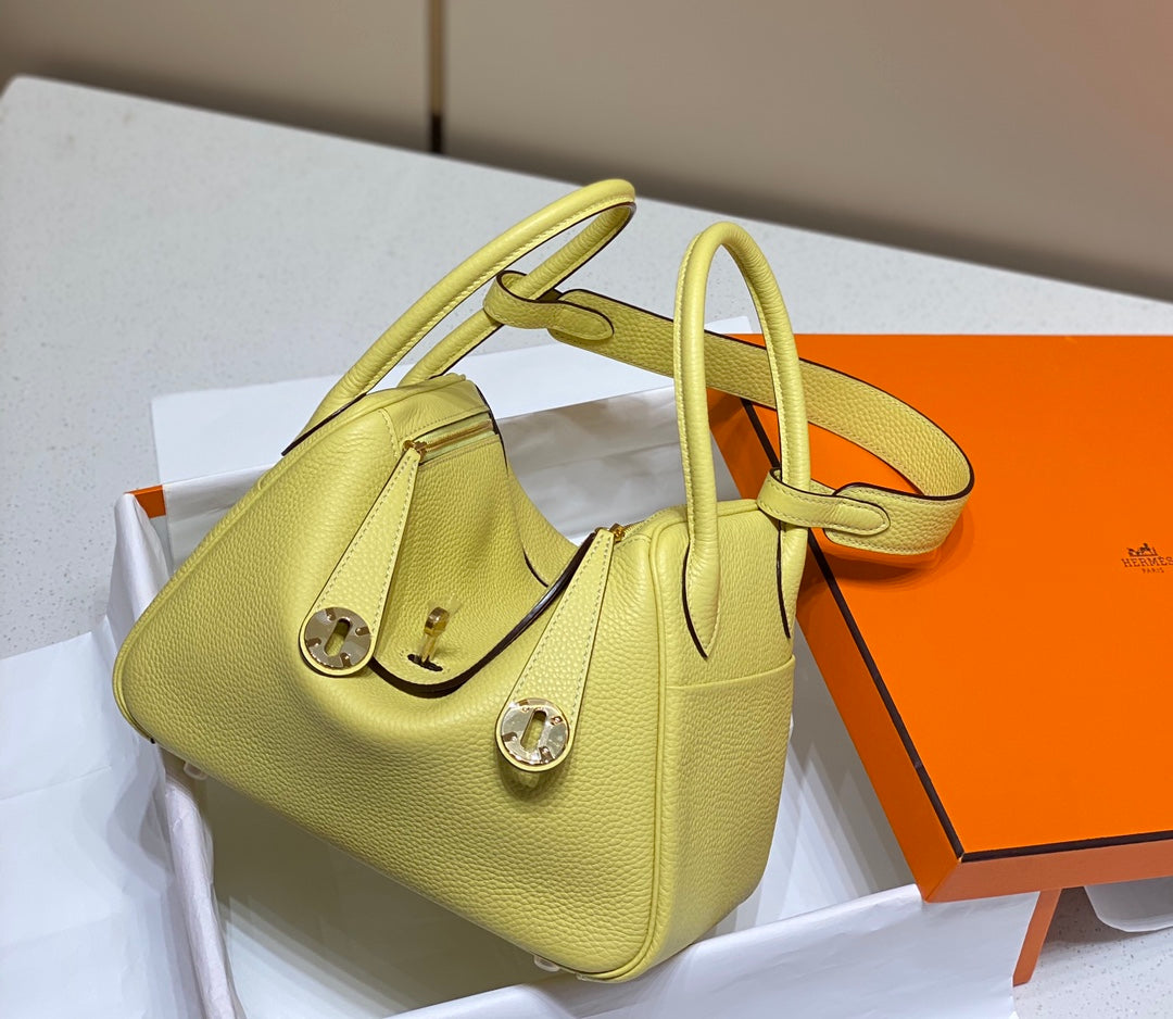 HM Lindy 26 Bag Lemon Taurillon Clemence Leather