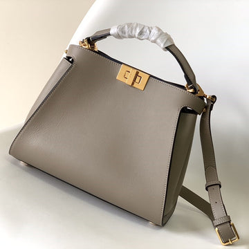 Peekaboo Iseeu Small 27CM Bag Brown Lambskin Gold Hardware