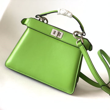 Peekaboo Iseeu Petite 20 Bag Green Lambskin Shw