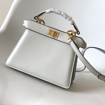 Peekaboo Iseeu Petite 20 Bag White Lambskin Ghw