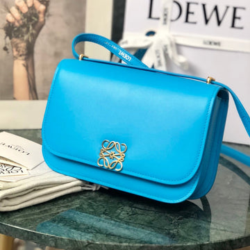 Loe Goya Bag 18 In Cobalt Blue Silk Calfskin