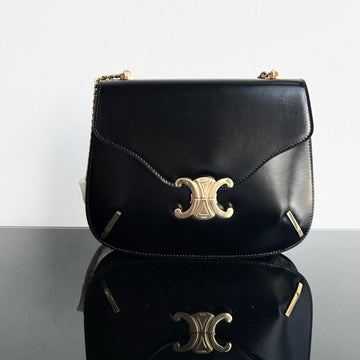Besace Triphome 24 Black Glossy Calfskin