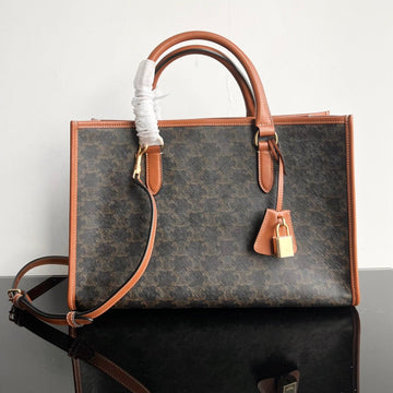 Triphome Cabas 35 Black Calfskin Tote