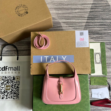GG Jackie Mini 19 Shoulder Bag In Pink Patel Calfskin