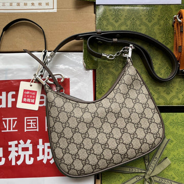 Gucci Attache Bag 23 Brown Beige Canvas 239983