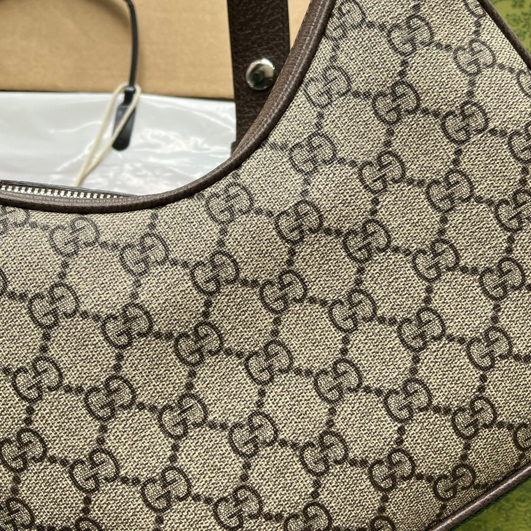 Gucci Attache Bag 23 Brown Beige Canvas 239983