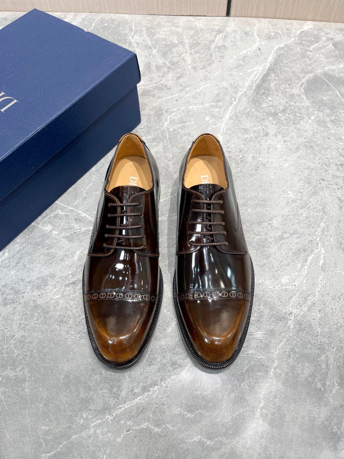 CD Timeless Oxford Ombre Caramel Embossed Calfskin