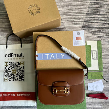 GG Horsebit 1955 Mini Bag 25 In Cinnamon Brown Calfskin