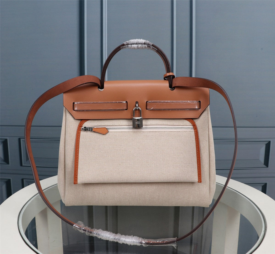 HM Herbag Zip 31 Cider And Cream Monogram Canvas