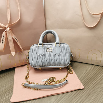 Too Pretty 17 Handbag Light Grey Lambskin